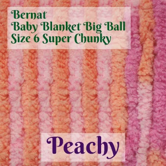 Bernat Baby Blanket Big Ball Yarn, Raspberry Kisses, 1 Unit, 10.5 Oz