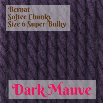 Bernat Softee Chunky Yarn - Dark Mauve