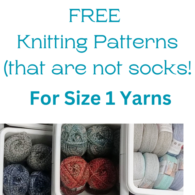 FREE Knitting Patterns (that are not socks!) for Size 1 Yarn Magic